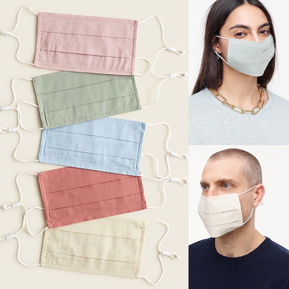 J. Crew 5 Nonmedical Face Masks in Solid Color